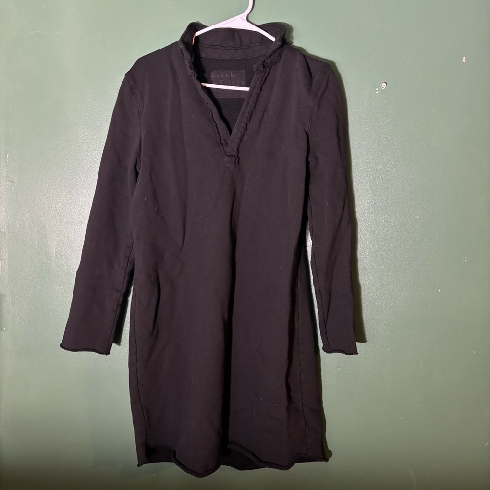 Frank & Eileen Women’s Large Black Thick Cotton Henley Dress